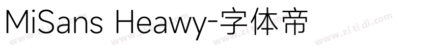 MiSans Heawy字体转换